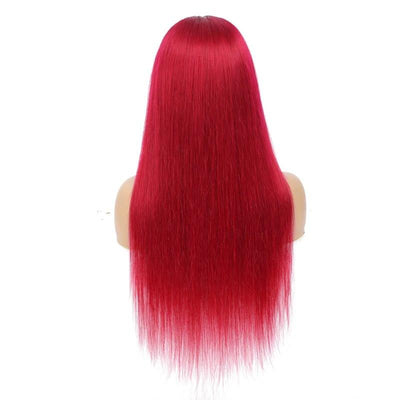 Human Hair Headband Wig - Burgundy