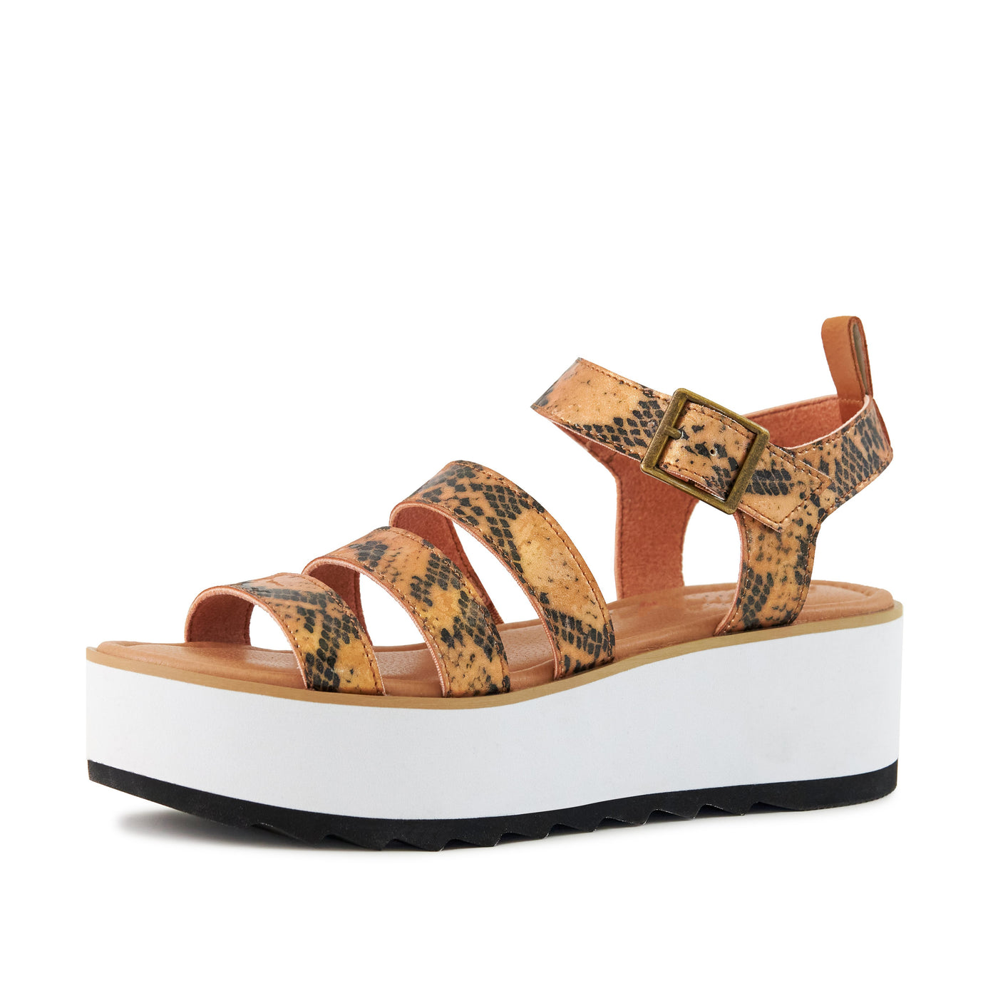 Platform Sandal Kauai Snake-Tan