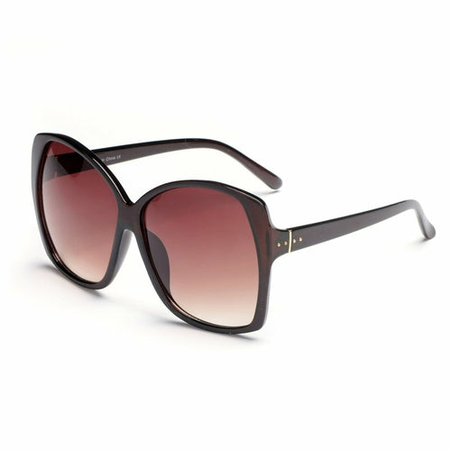 Brown Retro Oversized Sunglasses