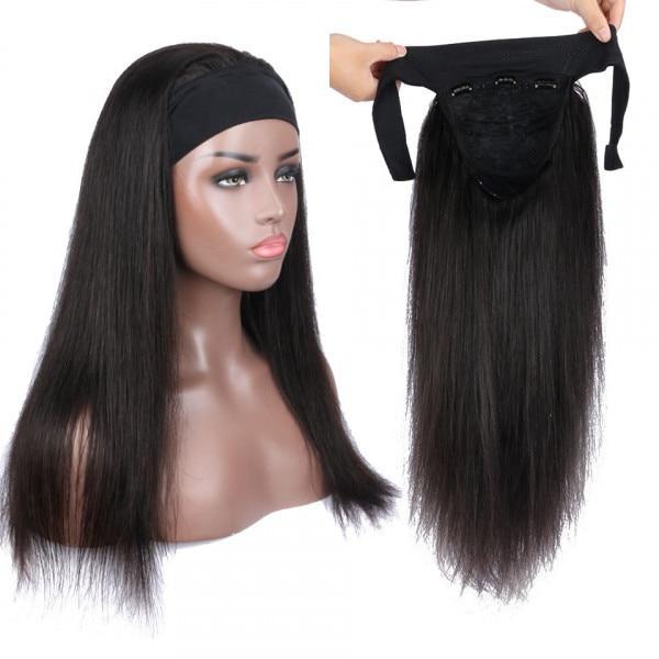 Human Hair Headband Wig - Straight