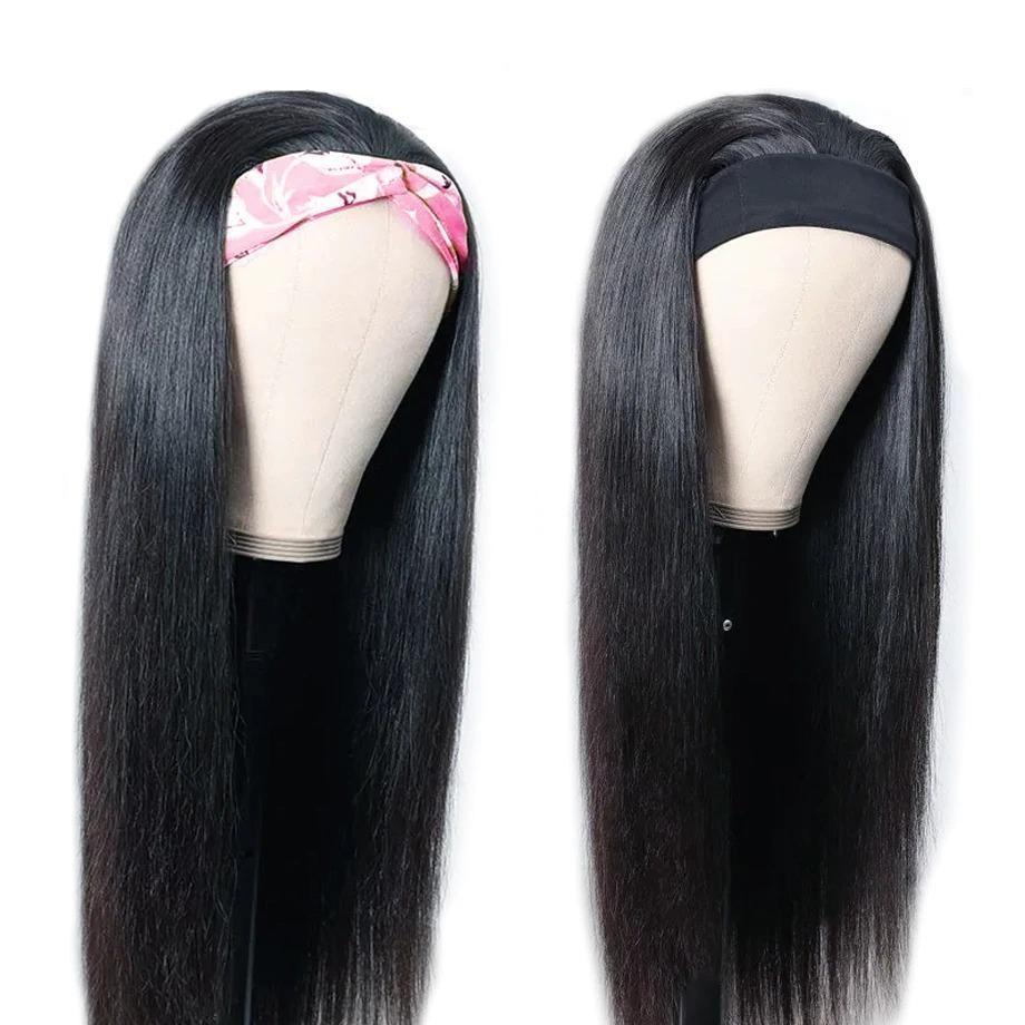 Human Hair Headband Wig - Straight